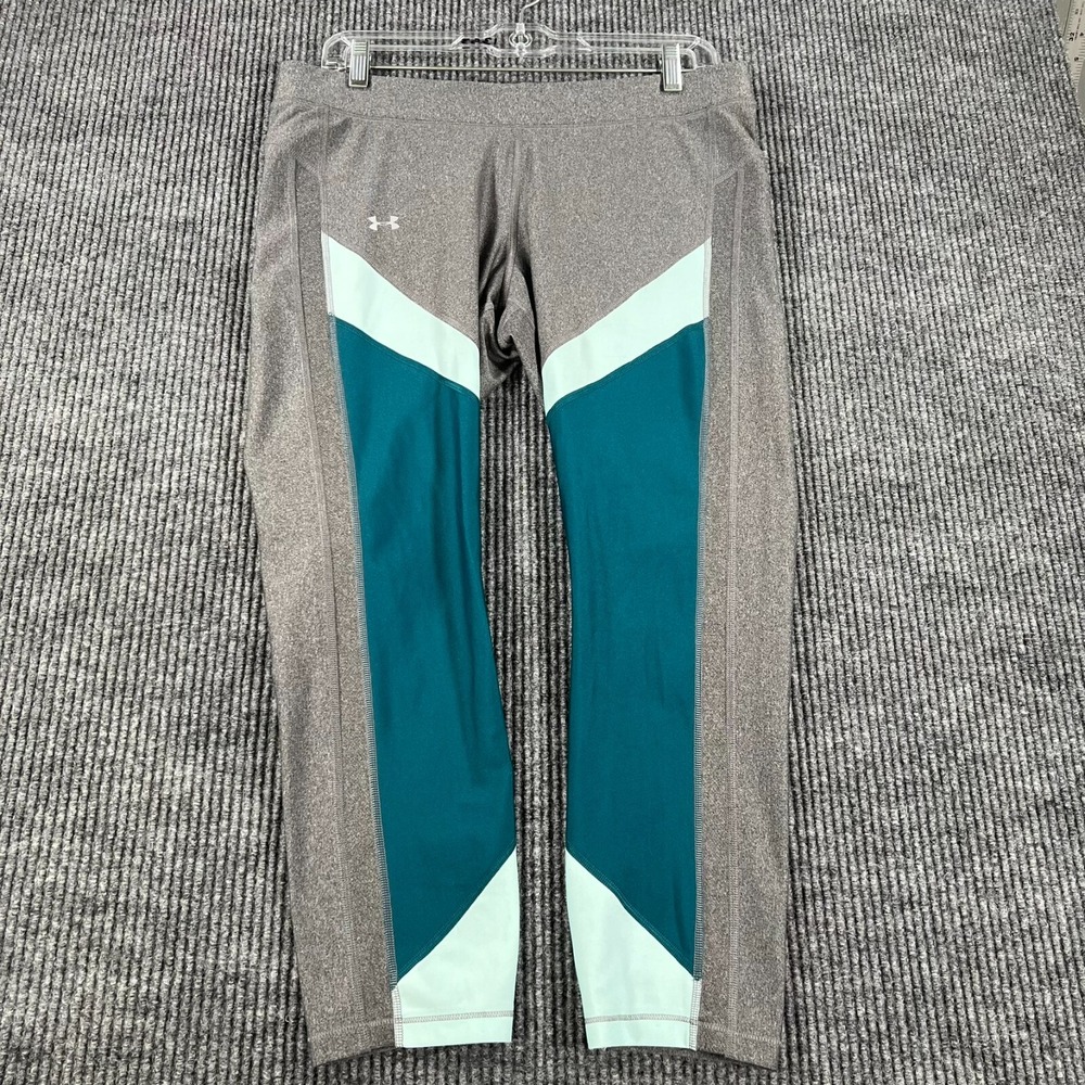 Under Armour Leggings Womens XL Extra Large Gray Compression Heat Gear Gym